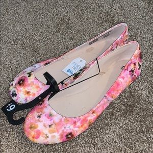 Pink floral shoes